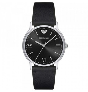 Montre Homme Emporio Armani Montres Kappa en Cuir Noir Ref AR11013