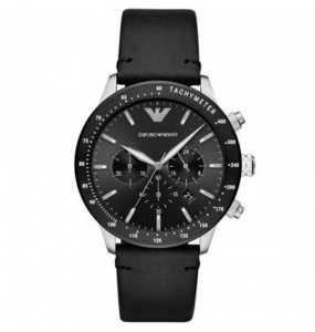 Montre Homme Emporio Armani Montres Mario en Cuir Noir Ref AR11243