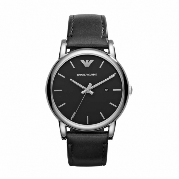 Montre Homme Emporio Armani Montres Luigi en Cuir Noir Ref AR1692