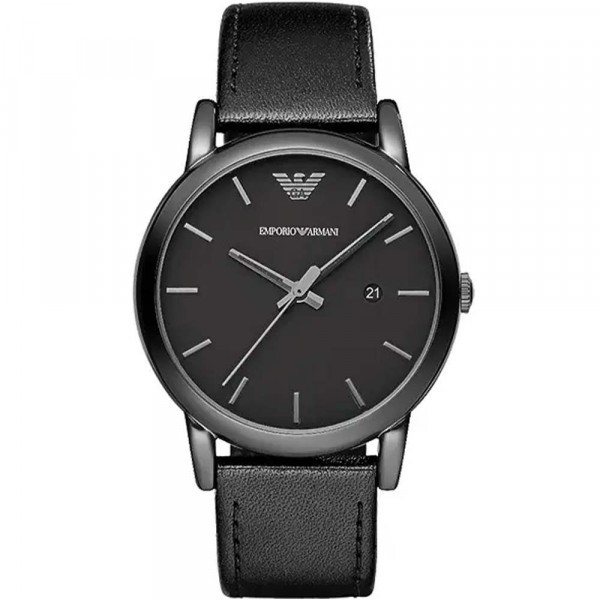 Montre Homme Emporio Armani Montres Luigi en Cuir Noir Ref AR1732