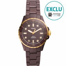 Montre Femme Fossil FB-01 en Céramique Marron Ref CE1121