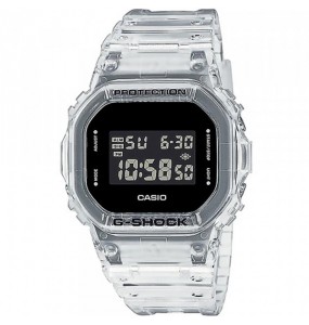Montre Homme Casio G-Shock en Résine Transparent Ref DW-5600SKE-7ER