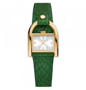 Montre Femme Fossil Harwell en Cuir Vert Ref ES5267