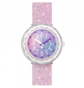 Montre Enfant Flik Flak Pearlaxus en Plastique Rose Ref FCSP107