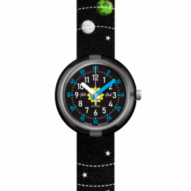 Montre Enfant Flik Flak Solar System en Nylon Noir Ref FPNP097