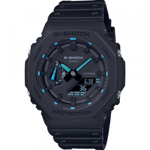Montre Femme Casio - G-Shock Classic noir bracelet résine - Ref GA-2100-1A2ER