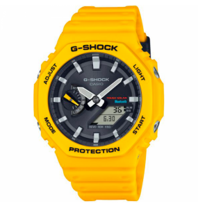 Montre Homme Casio G-Shock en Plastique Jaune Ref GA-B2100C-9AER