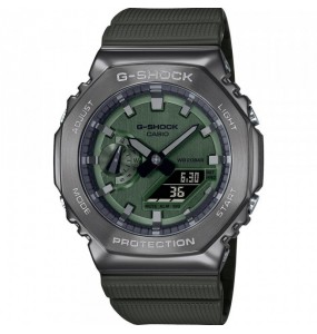 Montre Homme Casio G-Shock en Résine Kaki Ref GM-2100B-3AER