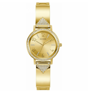 Montre Femme Guess Tri Luxe en Métal Doré Ref GW0474L2