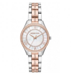 Montre Femme Michael Kors Mini Lauryn en Acier Argenté et Doré Rose Ref MK3979