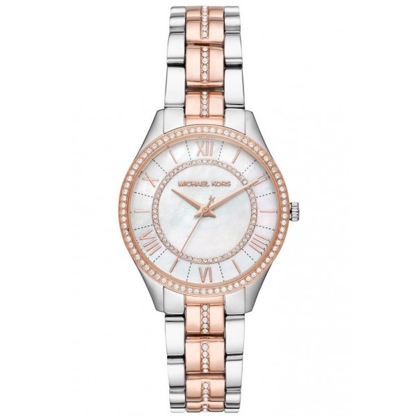 Montre Femme Michael Kors Mini Lauryn en Acier Argenté et Doré Rose Ref MK3979