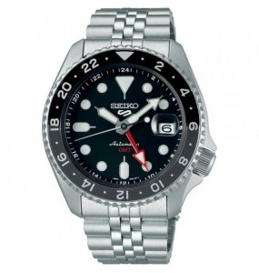 Montre Homme Automatique Seiko Seiko 5 GMT SKX en Métal Argenté Ref SSK001K1