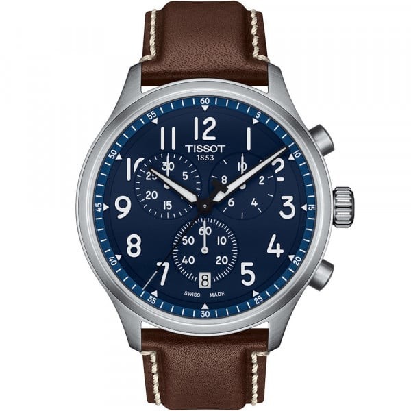 Montre Homme Tissot Chrono XL Vintage en Cuir Marron T1166171604200