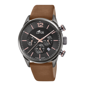 Montre Homme Lotus Montres SS22 en Cuir Marron Ref 18687/2