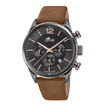 Montre Homme Lotus Montres SS22 en Cuir Marron Ref 18687/2