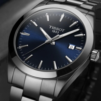 Montre Homme TISSOT Gentleman Bleu Soleillé Acier Gris - T1274101104100