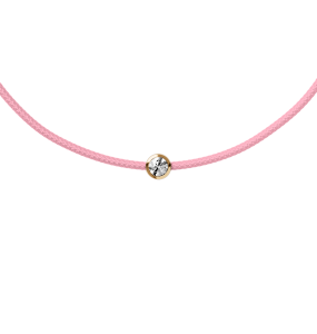 ICE - Jewellery - Diamond bracelet - Cordon - Light pink