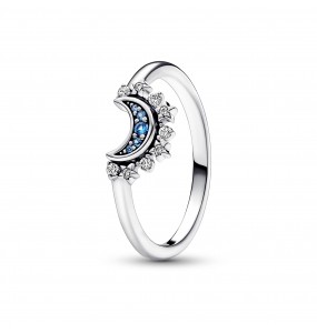 Bague Pandora Céleste Lune Scintillante Bleue