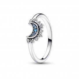 Bague Pandora Céleste Lune Scintillante Bleue