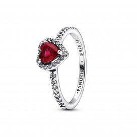 Bague Pandora Cur Rouge Surélevé