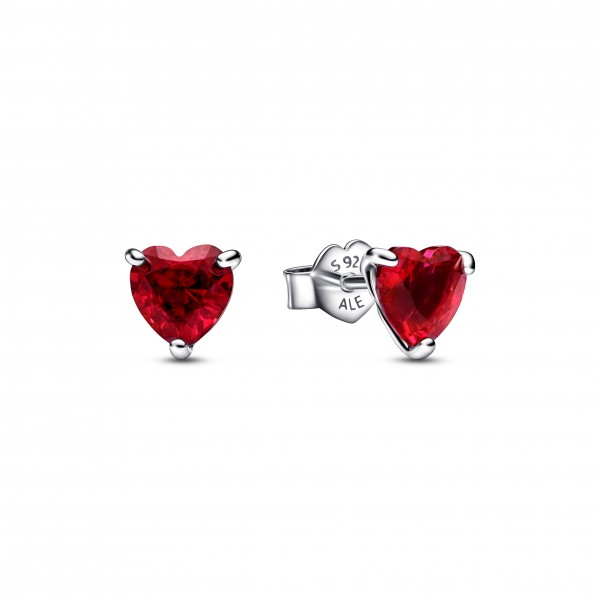 Boucles d'oreilles Femme PANDORA Clous Coeur Rouge - 292549C01