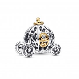 Charm Pandora Disney 100e anniversaire Carrosse Enchanté de Cendrillon avec diamant de synthèse 0.015 ct tw