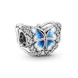 Charm Pandora Scintillant Papillon Bleu
