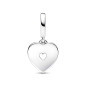 Charm Pandora Pendant Double Cur Blanc Nacré