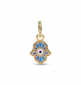 Charm Pandora Pendant Main de Fatma Bleue Opalescente