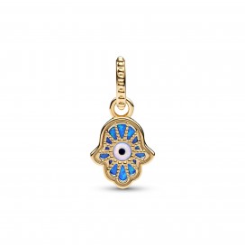 Charm Pandora Pendant Main de Fatma Bleue Opalescente