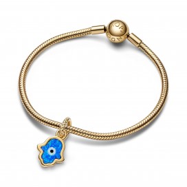 Charm Pandora Pendant Main de Fatma Bleue Opalescente