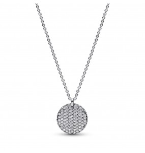 Collier Pandora Pendant Rond Pavé Pandora Timeless