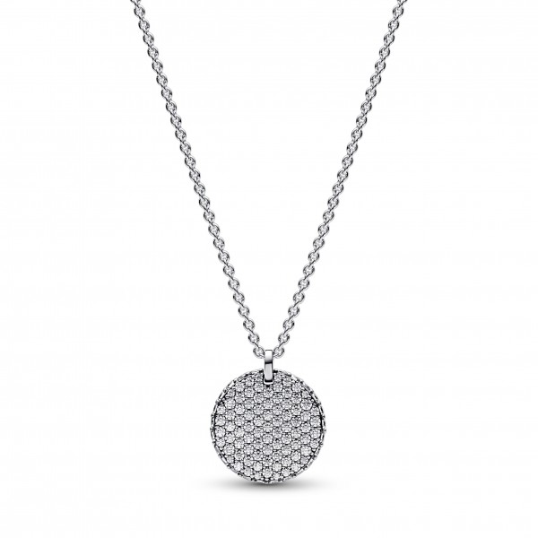 Collier Pandora Pendant Rond Pavé Pandora Timeless