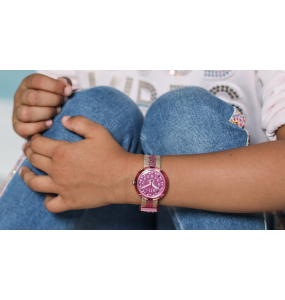 Montre Enfant Flik Flak Shine in Pink bracelet PET recyclé FPNP105