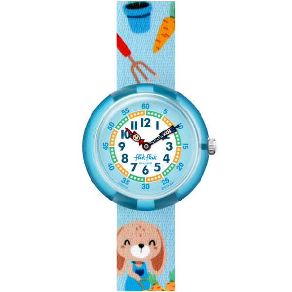 Montre Enfant Flik Flak Carrot Party bracelet PET recyclé FBNP191