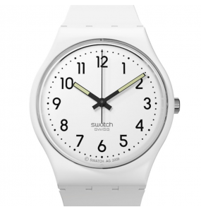 Montre Unisexe SWATCH Just White Soft Blanche - GW151O