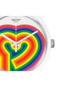 Montre Mixte SWATCH Beating Love Multicolores - SUOW171