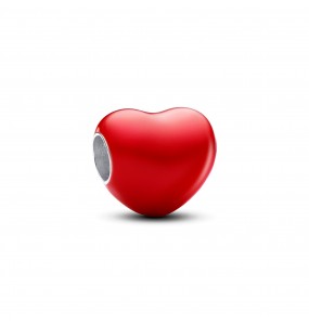Charm Pandora coeur avec émail rouge changeant de couleur