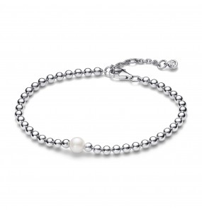 Bracelet Pandora perlé avec perle de culture deau douce traitée 16 cm