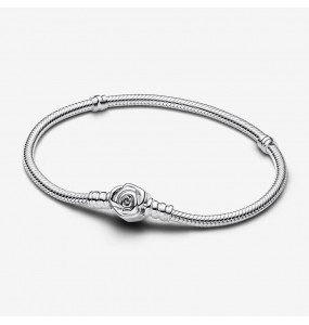 Bracelet Pandora maille serpent fermoir rose 17 cm