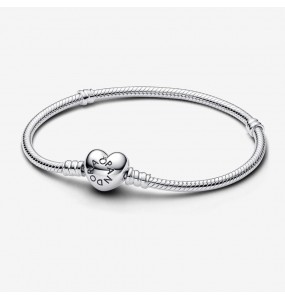 Bracelet Pandora en argent avec fermoir en forme de cur 21 cm