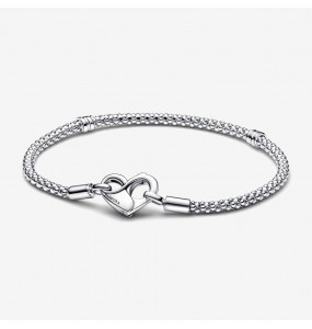 Bracelet Pandora chaîne cloutée avec fermoir cur 17 cm
