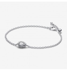Bracelet Pandora Chaîne Halo Poire Scintillante 18 cm