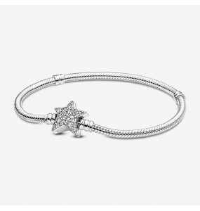 Bracelet Pandora avec fermoir étoile asymétrique 18 cm