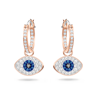 Swarovski - Anneaux d'oreilles Swarovski Symbolic, Oeil porte-bonheu - Ref 5425857