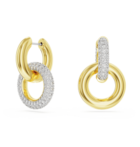 Swarovski - Anneaux d'oreilles Dextera asymétrique, doré - Ref 5668818