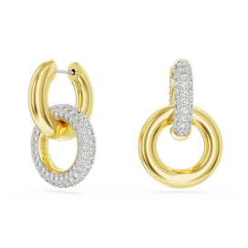 Swarovski - Anneaux d'oreilles Dextera asymétrique, doré - Ref 5668818