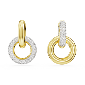 Swarovski - Anneaux d'oreilles Dextera asymétrique, doré - Ref 5668818