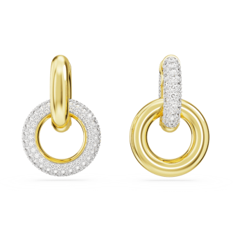 Swarovski - Anneaux d'oreilles Dextera asymétrique, doré - Ref 5668818
