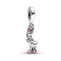 Pandora - Charm Disney Daisy, rose holographique, émail violet et noir - Ref 793249C01